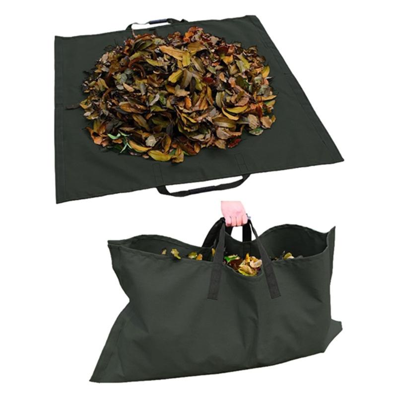 Garden Waste Bag Large Capacity Deciduous Storage Container Grass Catcher with Carry Handles Waste Management Tool