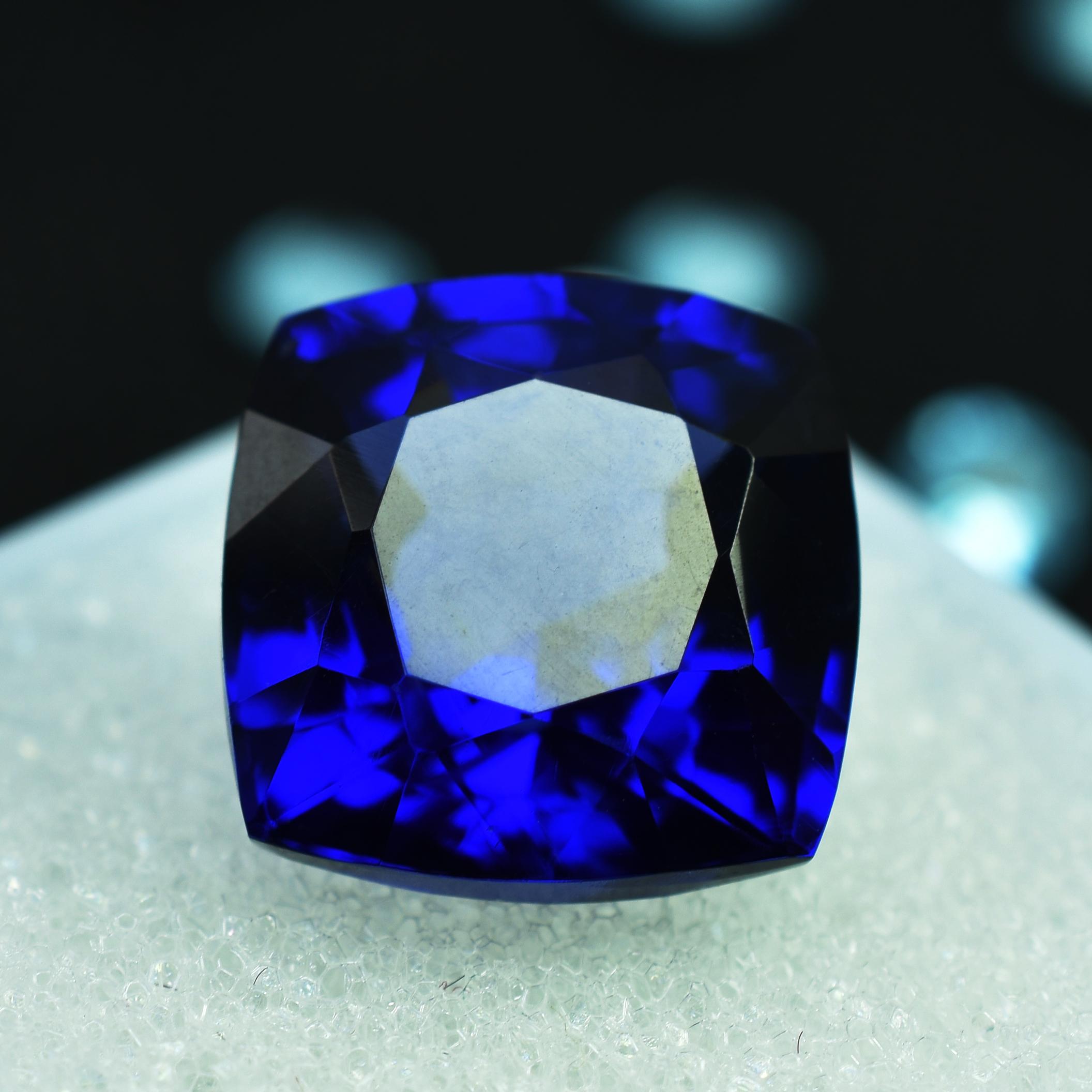 

Loose Gemstone Natural Blue Sapphire Cushion Cut 8 To 10 Ct Gemstone Certified 12 mm синій