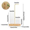 Wooden Base Incense Burner for Sticks Removable Glass Incense Candle Stand  Meditation