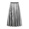2026 Spring Elegant High-Waisted A-Line Pleated Midi Skirt for Women