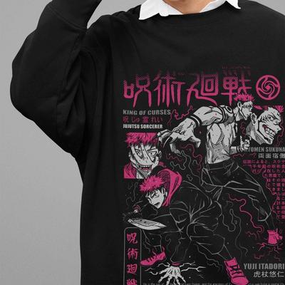 Jujutsu Kaisen Sweatshirt Itadori Yuji Pullover JJK Anime Pullover Gojo Sukuna