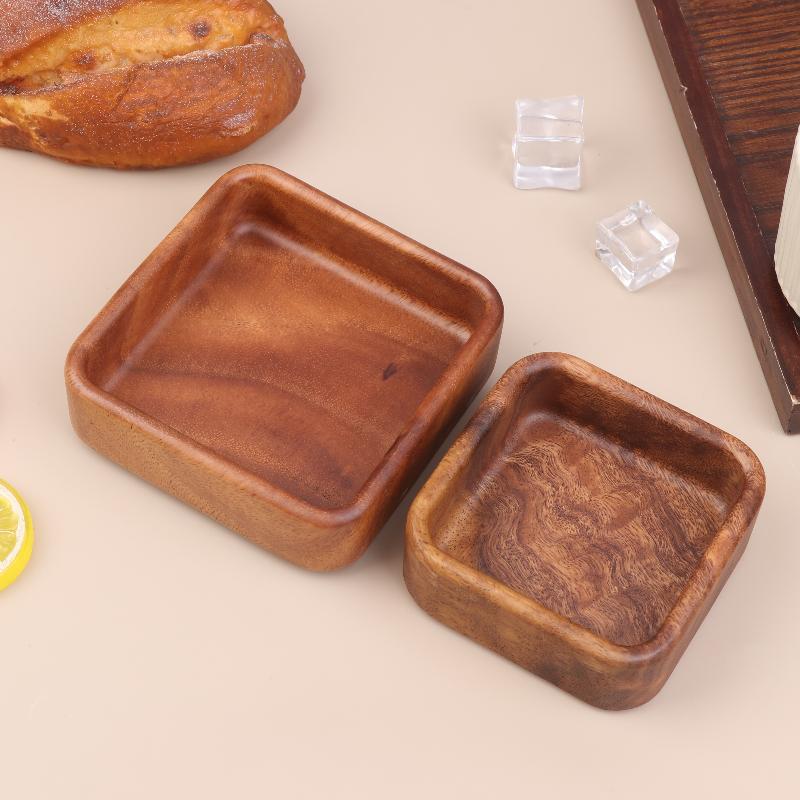 Holzsalatschüssel Vielseitig Stilvoll Obst Snack Servierteller Schüssel Für Zuhause Küche Picknicks Partys Versammlungen im Freien