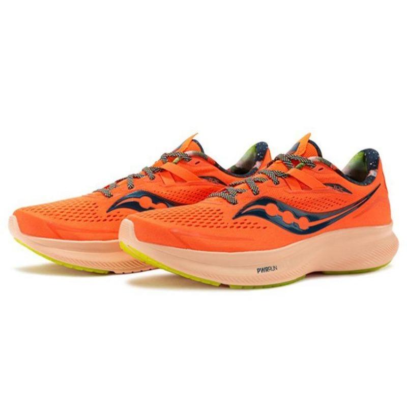 SAUCONY Ride 15 Herren Low-Top Laufschuhe orange rot leichtes Gewebe gedämpft rutschfest strapazierfähig Rennsport bequem S20729-45
