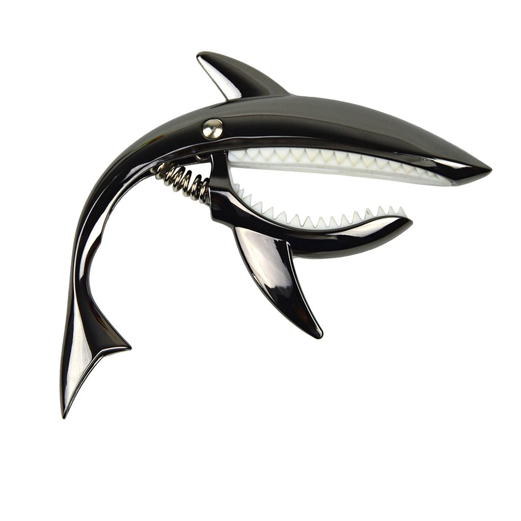 Guitar Capo Clip Zinc Alloy Wear Resistant Robust Shark Shape Electric Guitar Capo Clamp Replacement