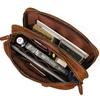 Men Leather Briefcase Bag 14" Computer Laptop Bags Thick Cow Skin Business Bag Vintage Style Men Male Bag Daily Working Totes