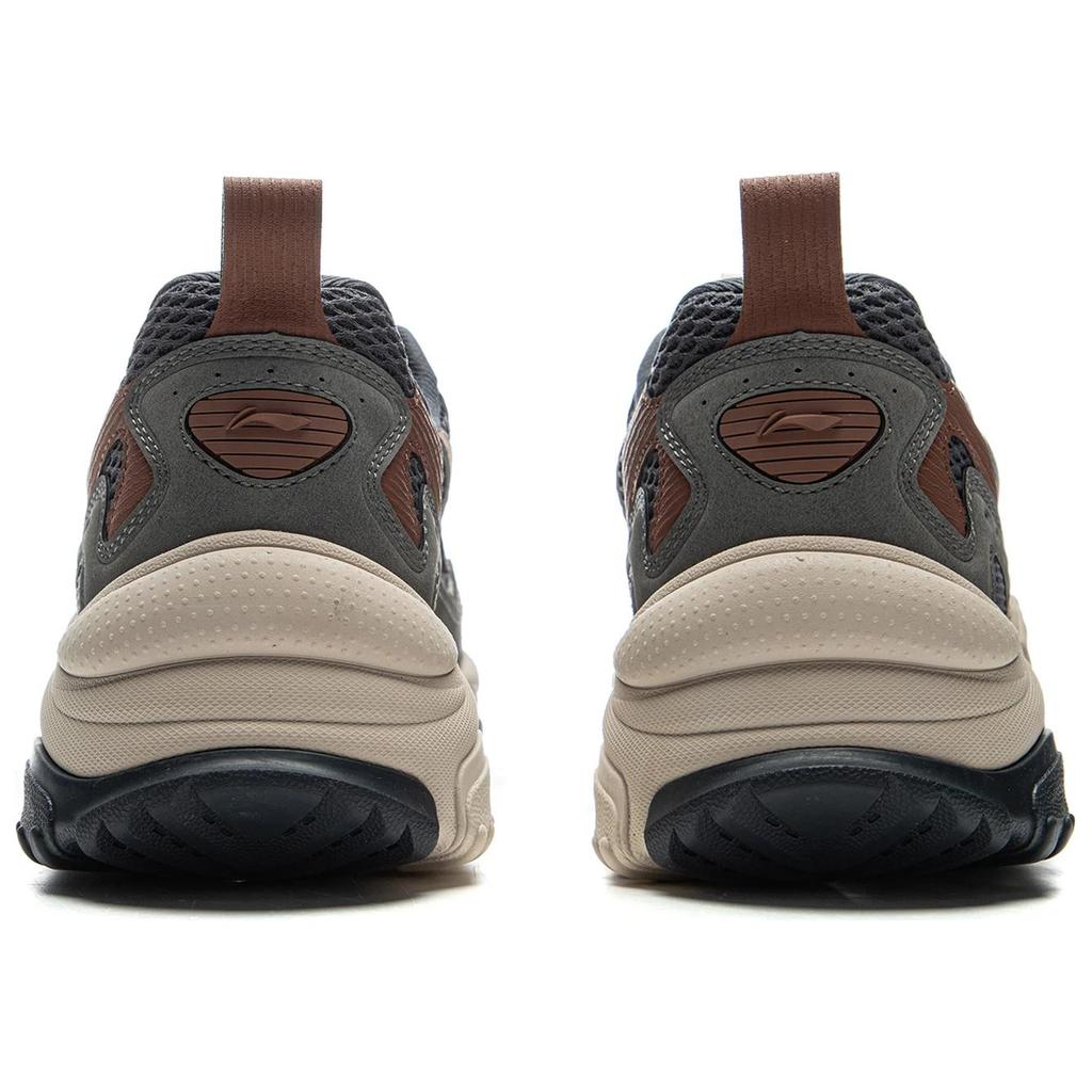 Li Ning Churui V2 Trend Klassisch Verschleißfest Rutschfest Low-Top Freizeitschuhe Herren Sneaker Schwarz Grau Grün AGCU375-3