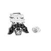 4 Styles Punk Dark Night Bat Theme Enamel Brooches With Flower Moon Heart Coffin Shaped Batty For You Darkness Lapel Pins
