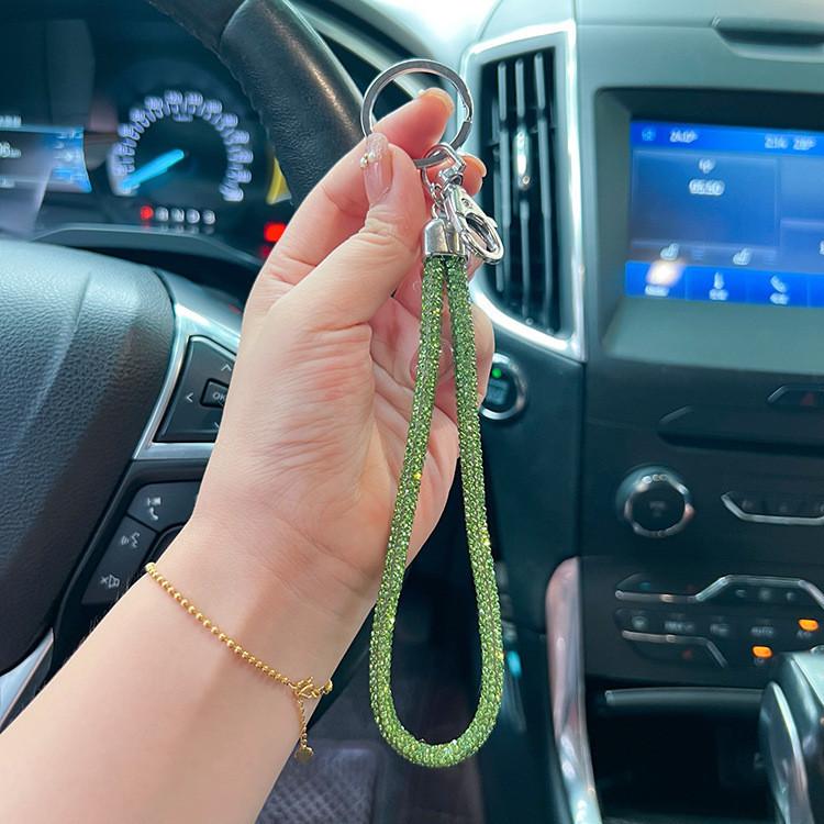 

Crystal Elegant Keyring And Handbag Decoration Strong And Reliable Strap Wrist StyleA