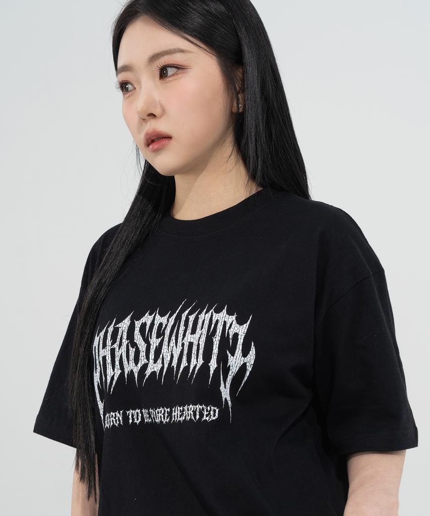 Peijeuhwaiteu [Phase_2] Crackle Metal Tee_Black / 8802026-St11