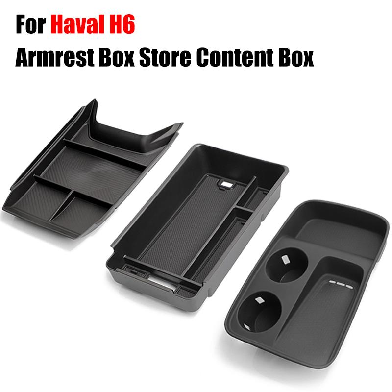 Car Central Console Armrest Storage Box Container Organizer Holder Tray For Haval H6 4rd 2026 2025 HEV PHEV NEW H6