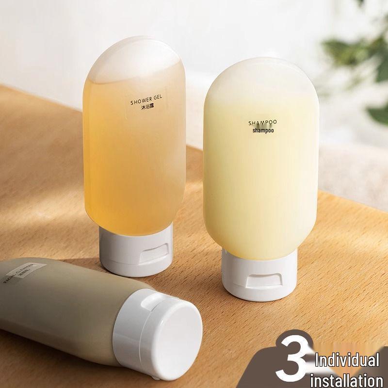 Portable Refillable Cosmetic Bottle Set for Travel - Shampoo, Shower Gel, and Lotion Containers