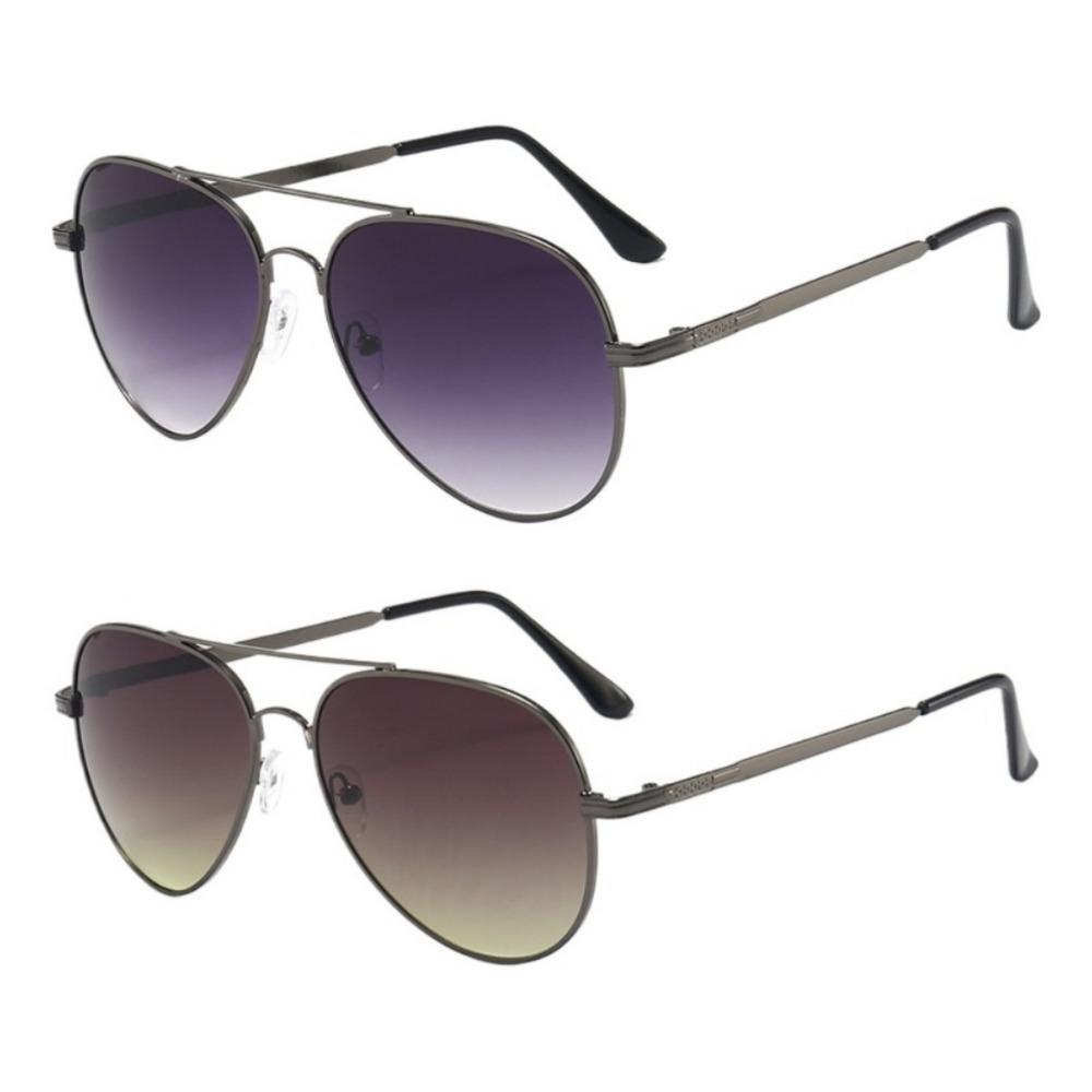 2PCS Driving Sun Glasses for Men Women Classic Aviator Sunglasses UV Lens Retro Sunglasses