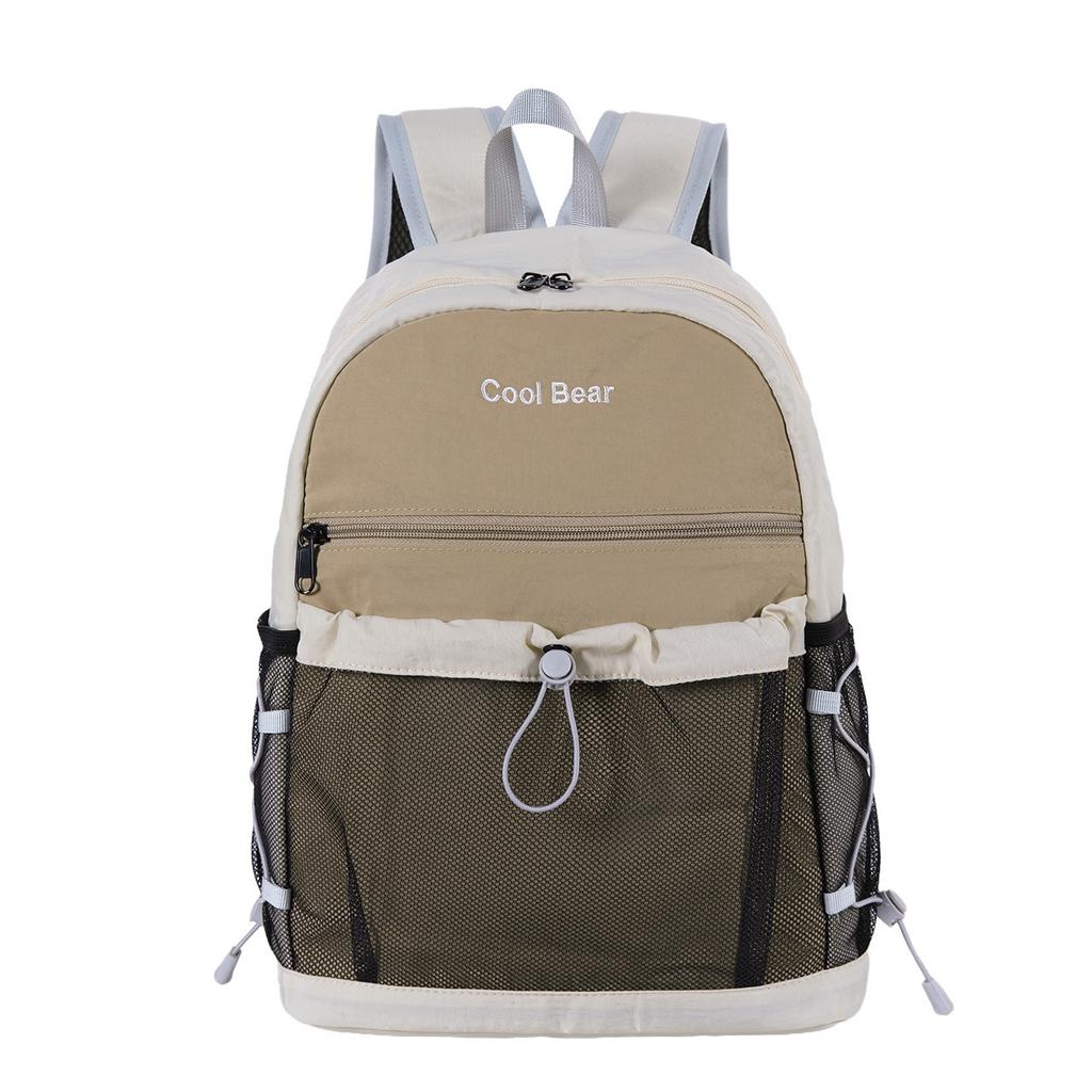 Schoolbag Outdoor Wind Color Matching Backpack Women's 1011 New Drawstring Design Sense Fashion Versatile Backpack Commuter Leisure School Bag