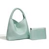 Borsa intrecciata a mano da donna, alla moda, casual, a mano, a tracolla, grande capacità, da ascella