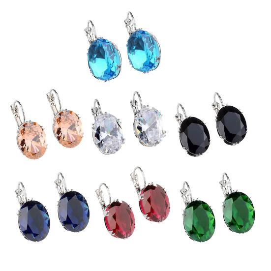 1/2 Pairs Teardrop Earrings Lightweight Sparkling Cubic Zirconia Water-drop Pendant Drop Earrings Jewelry Accessories