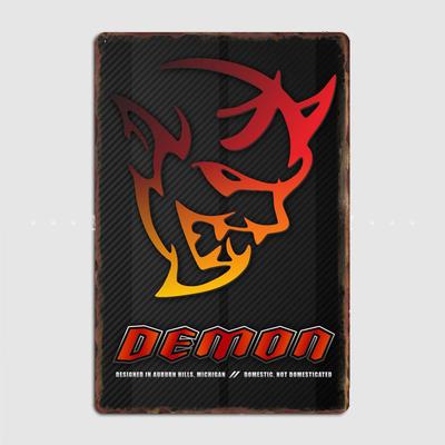 DEMON 170 INSIGNIA LOGOTIPO Posters Metálicos Señal Lata Camión Decoración Interior y Exterior Hogar Bar Habitación Club Automovilístico Cocina Decoración de Pared