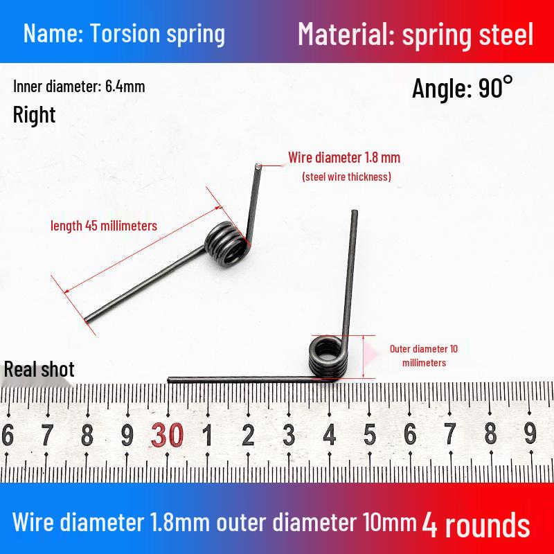 Torsion Spring Steel 0.3-3.0 for 90/180° Clip Trash Can