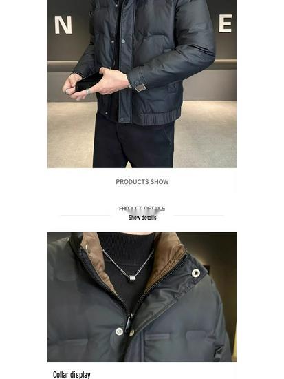 Men's High-End 2025 Wash-Free Stand Collar Down Jacket