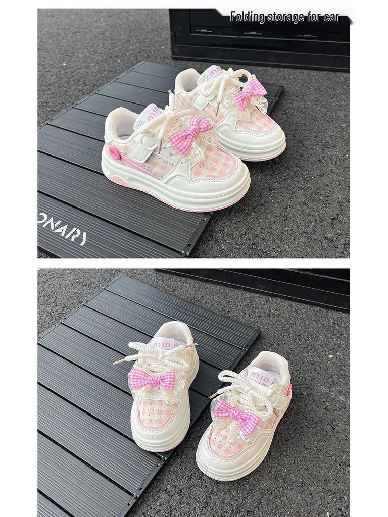 2025 Autumn Girls' Princess Sneakers - Soft Sole White Sports Shoes
