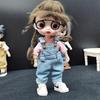 [GloryOry] Obitsu 11 Doll Clothes Overalls Denim Miniature Clothes Doll Outfit Pants Doll Costume Photography Prop Handmade Custom (Blue)