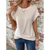 Solid Color Round Neck T-shirt Top