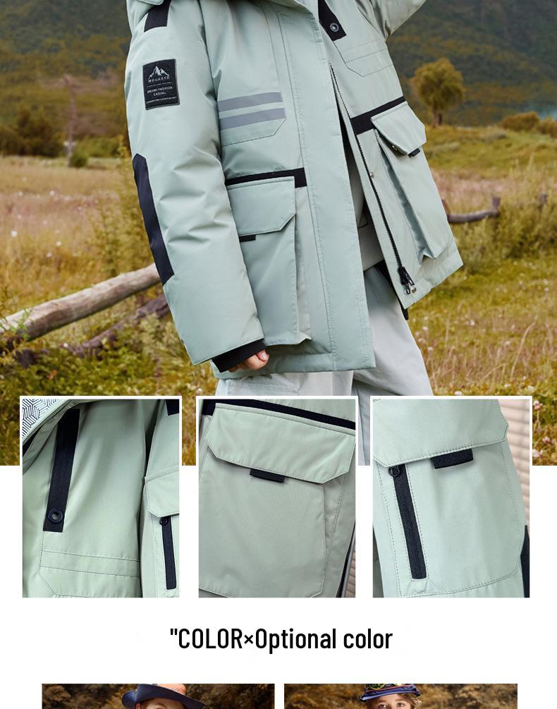 Kids' Down Jacket 2025: New Style Boy & Girl White Duck Down Parent-Child Coat, Winter Clearance.