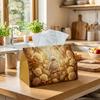 1pc Romantic Vintage Tissue Box-Chickadee Rose Branch, Durable Napkin Organizer, Kitchen, Dining, Home Decor-Decorative Tabletop Party Tissue Box, Fes