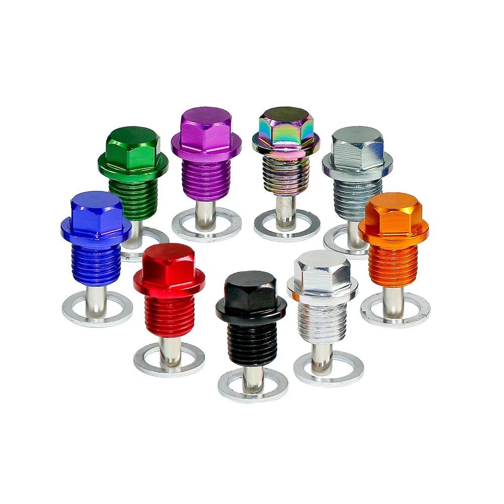 M14*1.5 Aluminum Neo Chrome Magnetic Oil Drain Plug Oil Drain Bolt Oil Sump Drain Plug Nut