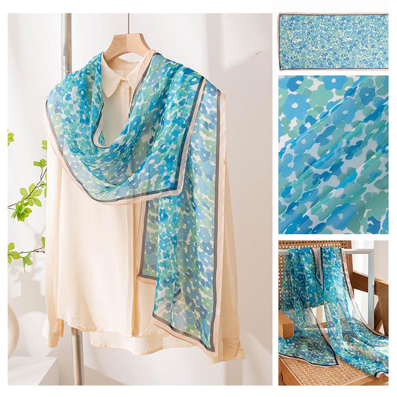 Neuer Sommerstil Maulbeerseide Seidenschal Weich und warm Vielseitiger Schal Dünnes langes Tuch