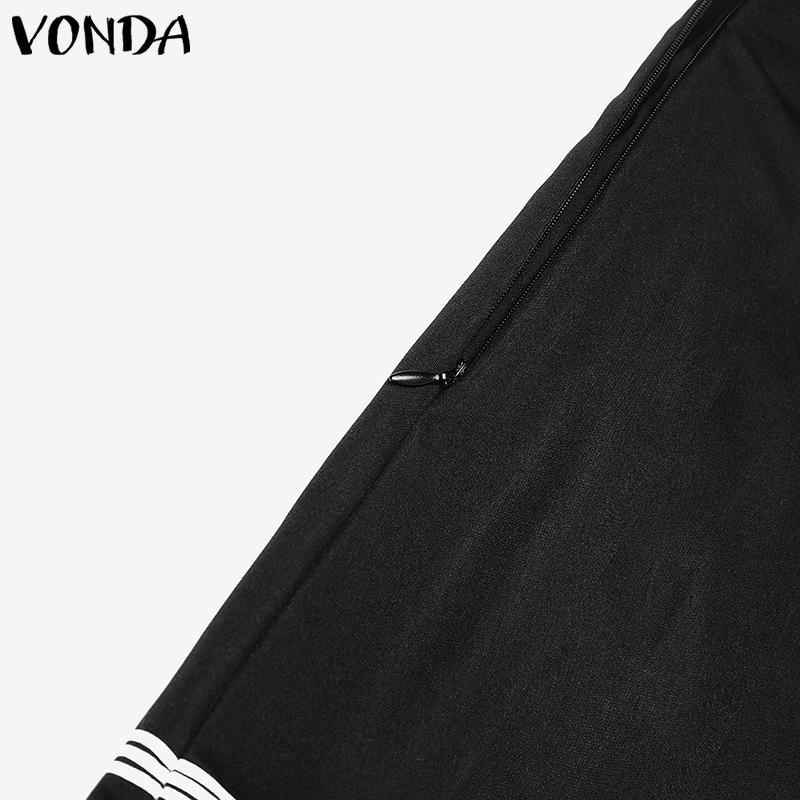 VONDA Two Pieces Women Summer Naval Collar Short Sleeve Preppy Style Tops and Mini Pleated Skirts Sets