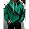 Scratch Stripes Cool Street Hoodie For Men Hip Hop Casual Pullover Coat Contrast Color Personality Loose Oversized Hooded Coat