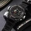 Men's Watches Sports Outdoor Waterproof Wristwatch Date Multi Function LED Alarm Stopwatch