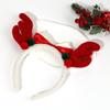 Festival Plush Elk Hairband With Bowknot For Christmas Party And Family Gatherings Comfortable Holiday Hair Accessory
