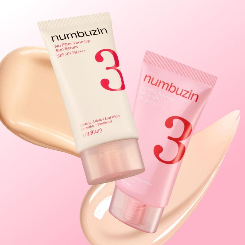 NUMBUZIN No.3 No Filter Tone Up Sun Serum 50ml (3 Options)