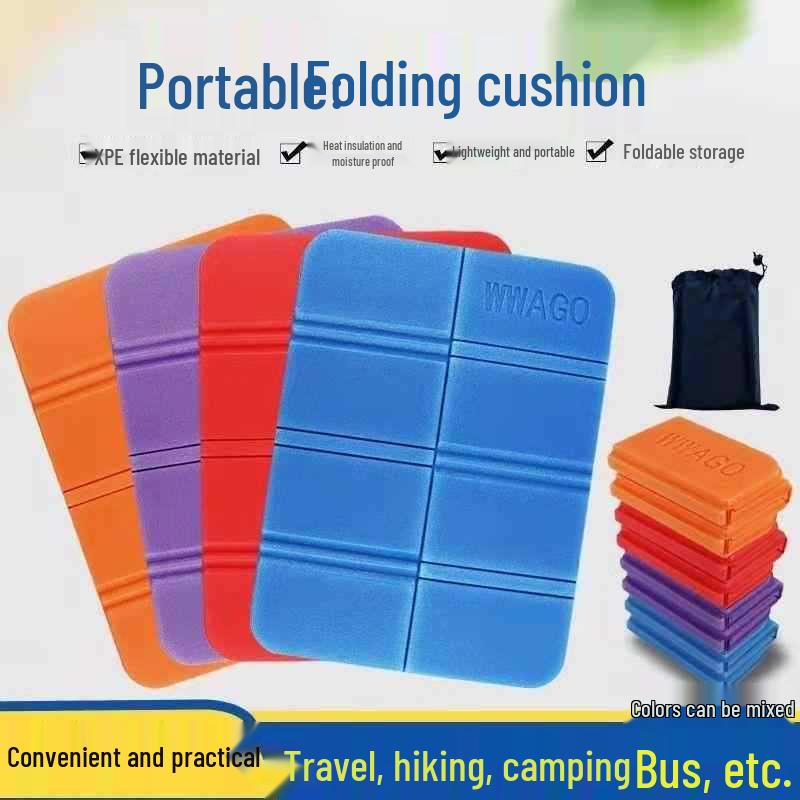 Portable Outdoor Moisture-Proof Folding Foam Seat Cushion for Hiking and Camping Purple