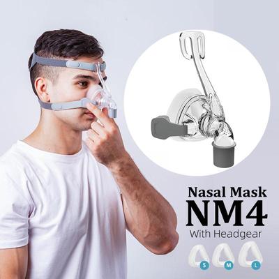 Maschera nasale BMC NM4 Maschera CPAP Maschera per dormire con copricapo S/M/L Tre dimensioni Adatto per macchina CPAP Collegare tubo e naso