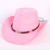 Popular European and American classic suede western cowboy hat men's and women's fashion LO style peach heart cowboy hat