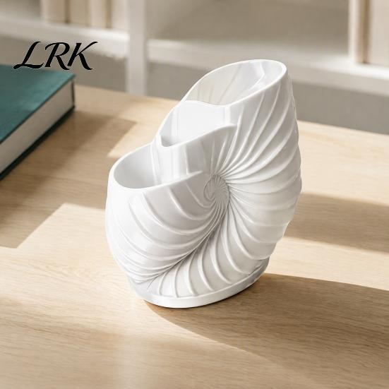 Sea Snail Toothbrush Holder 3D Printed Conch Holder, Organizer Stand, Desktop Storage Rack with 3 Compartments