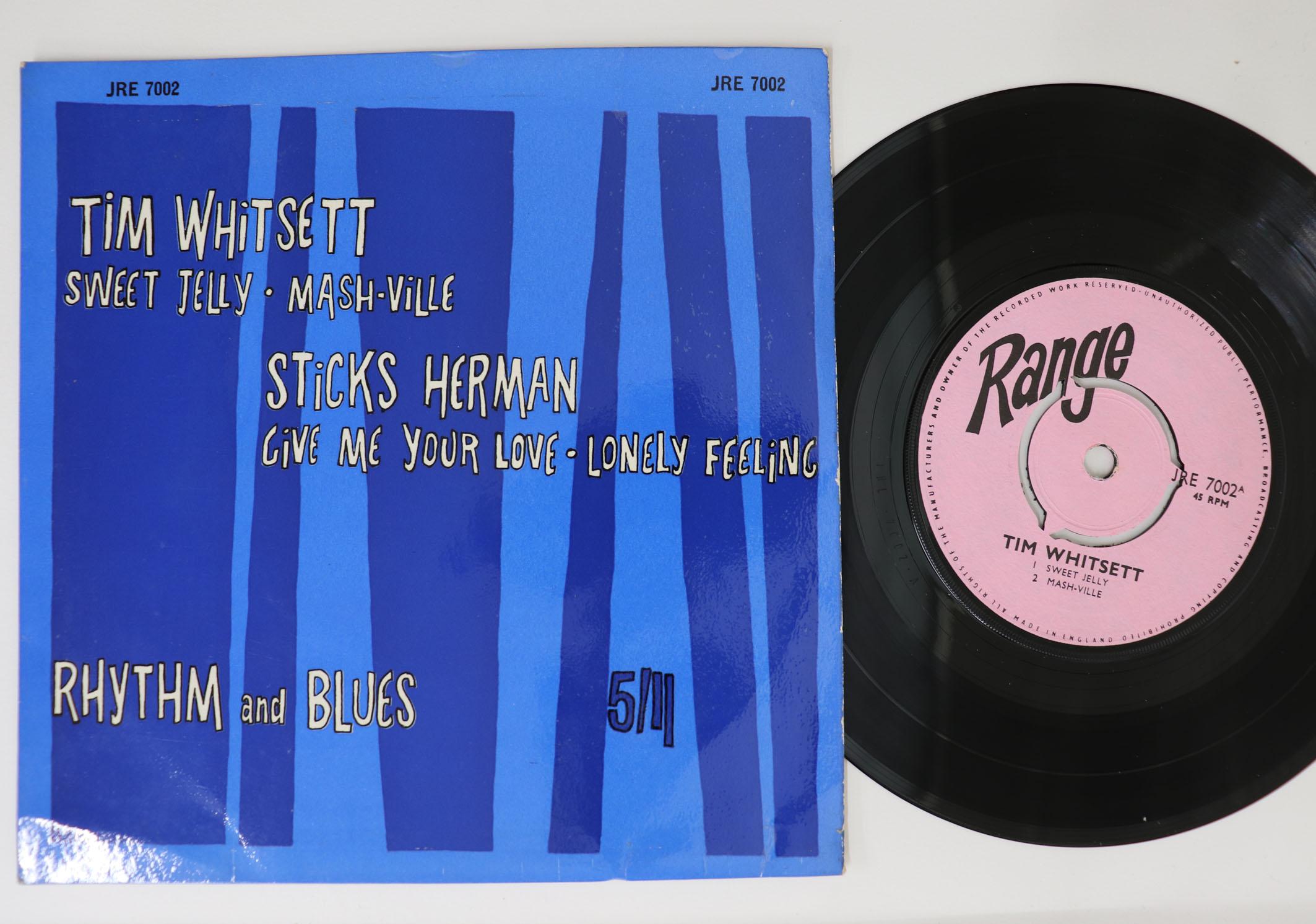 

7inch Record TIM WHITSETT STICKS HERMAN Rhythm Blues JRE7002 RANGE 1966 UK SoulFunk Used