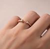 Pure Copper Twisted Open Ring – Minimalist Ball End Wrap Band – Handmade Adjustable Ring