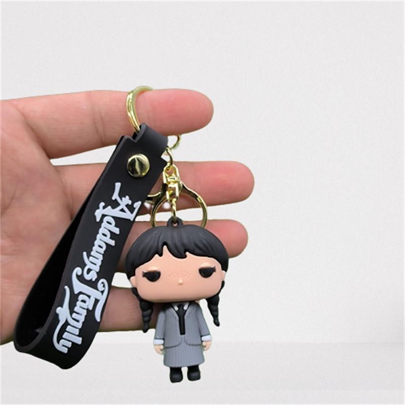 Милый силиконовый брелок «Семейка Аддамс» для рюкзака и подарков. Идеально подходит для воспоминаний о дне рождения и путешествиях. Персонажи.) серый