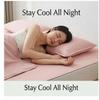 Natural Wormwood Infused Ice Silk Cooling Mat 3-Piece Set Washable Fitted Sheet Multiple Sizes Available for Home Dorm Air-Conditioned Room Summer