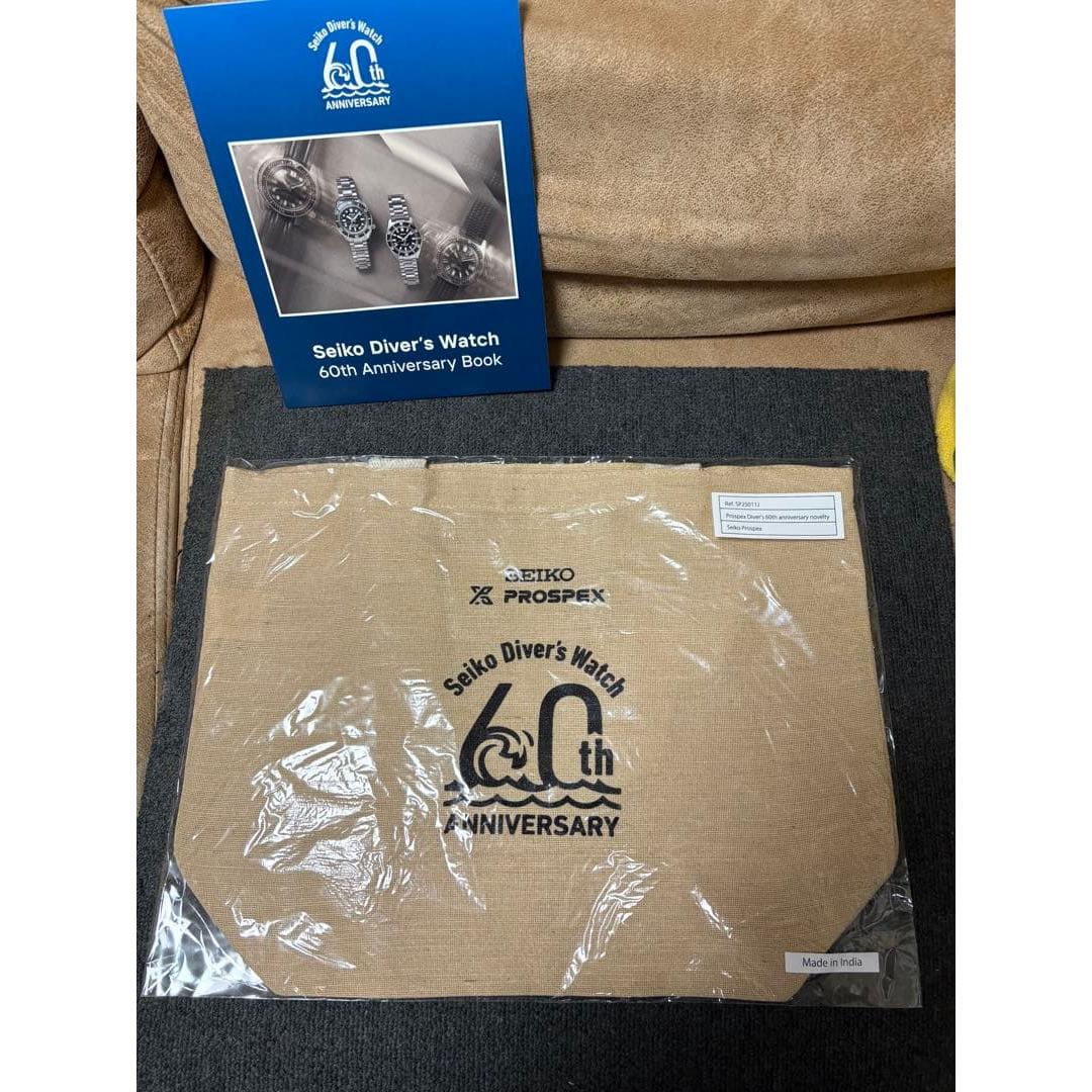 Used SEIKO Diver s Watch 60th Anniversary Eco Bag & Commemorative Magazine Seiko Prospex