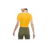 Nike Solid Color Logo Print Short Sleeve T-Shirt Women Tops Yellow DD4922-752