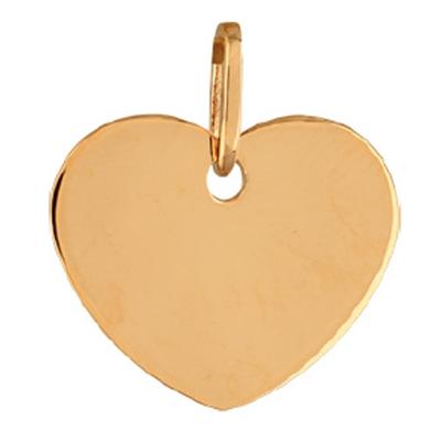 [R3929] - Gold Plated 'Love' Pendant - 23x19 Mm (engravable)