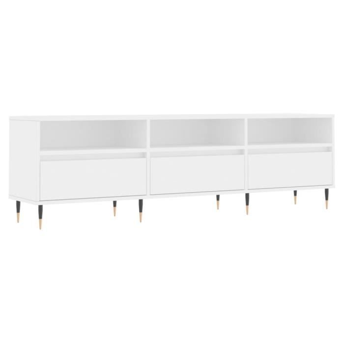 VidaXL Meuble TV blanc 150x30x44,5 cm bois d'ingénierie 831260
