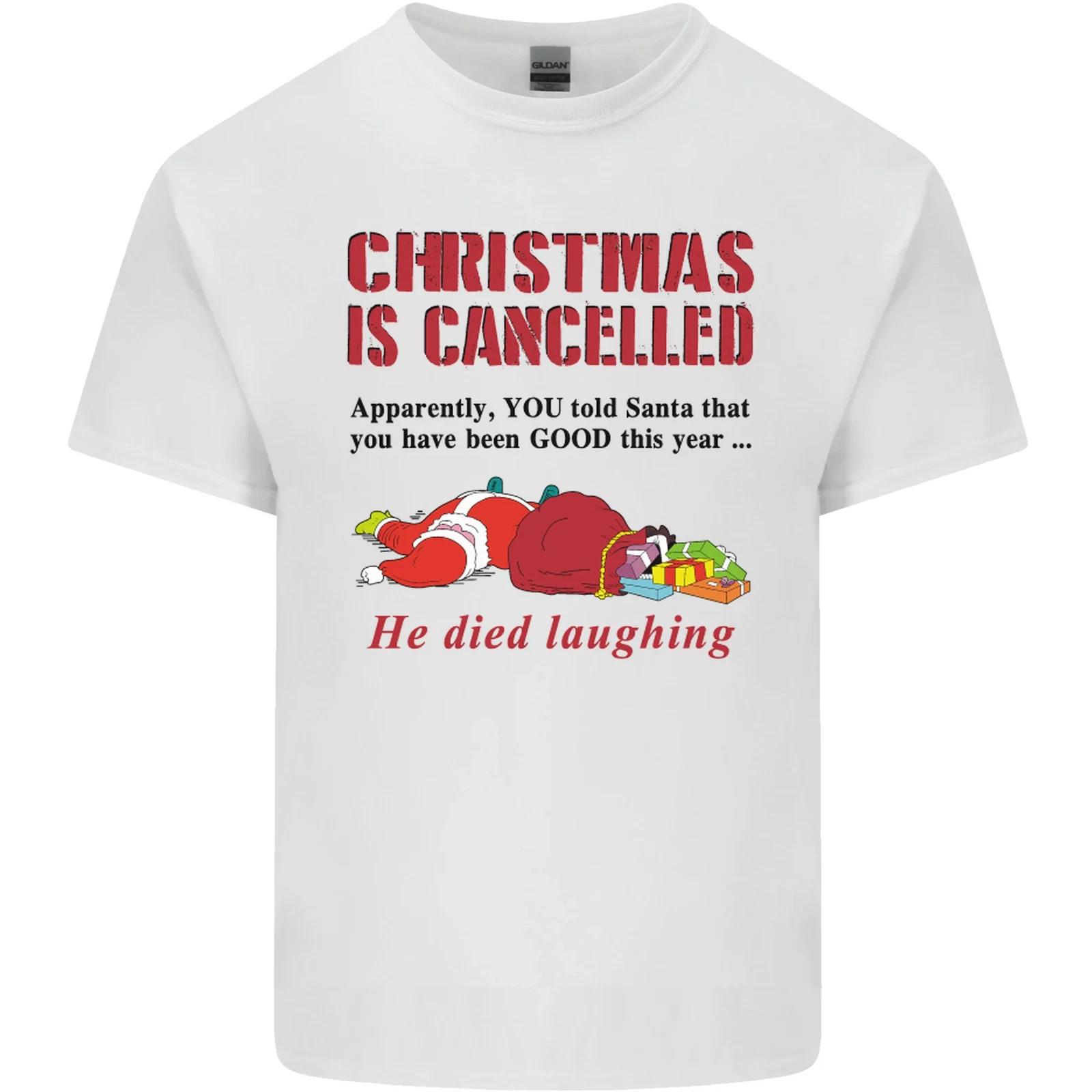 Christmas Is Cancelled Funny Santa Clause Kids T-Shirt Childrens 3XL