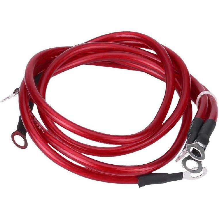 Auto Alternator Voltage Regulator, 12V Digital Stabilizer Kit with 3 Ground Cables Universal Regulator for Car Truck Electrical System (Red