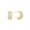 Ania Haie Two-Tone Duet Mix Hunger Hoop 925 Silver Earrings E067-05T