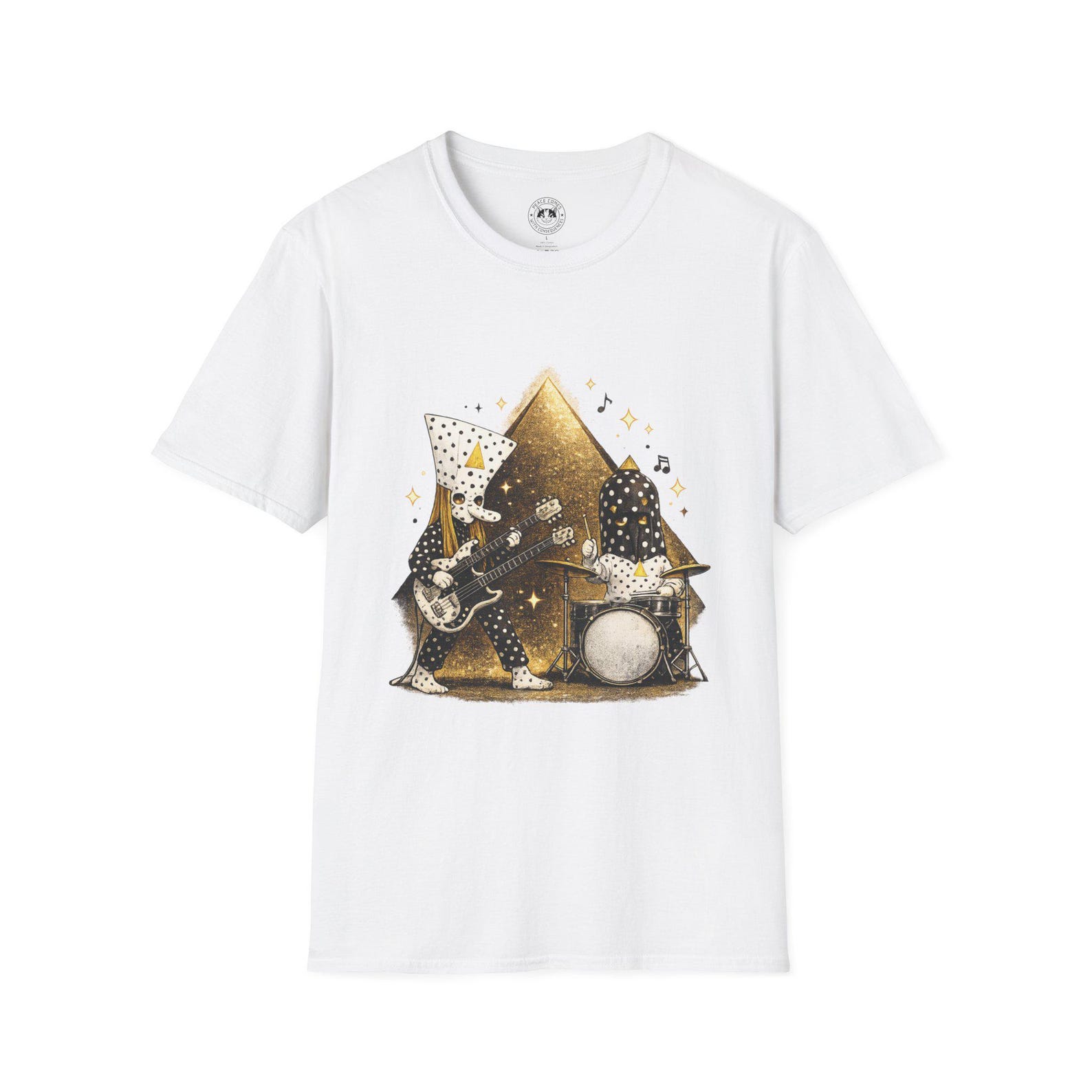 Polka Dot Band T-Shirt | Anime Inspired Math Rock Graphic Tee XL
